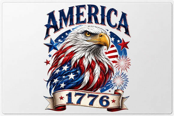 Download Patriotic Eagle 1776 America PNG - Eagle Collection