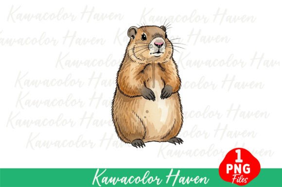 Download Watercolor Groundhog Cute Wildlife Art - Cute wildlife Collection