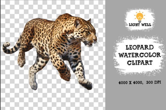 Download Cute Wildlife Leopard Watercolor Clipart - Cute wildlife Collection